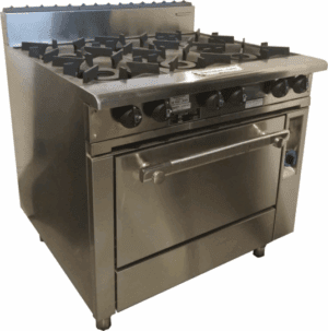 Oxford Series 6 Burner Cooktop with pilot & Gas Oven 6BBTP-OV-3H