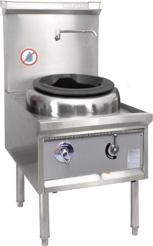 INCLINED ONE HOLE WATERLESS WOK - CHIMNEY BURNER