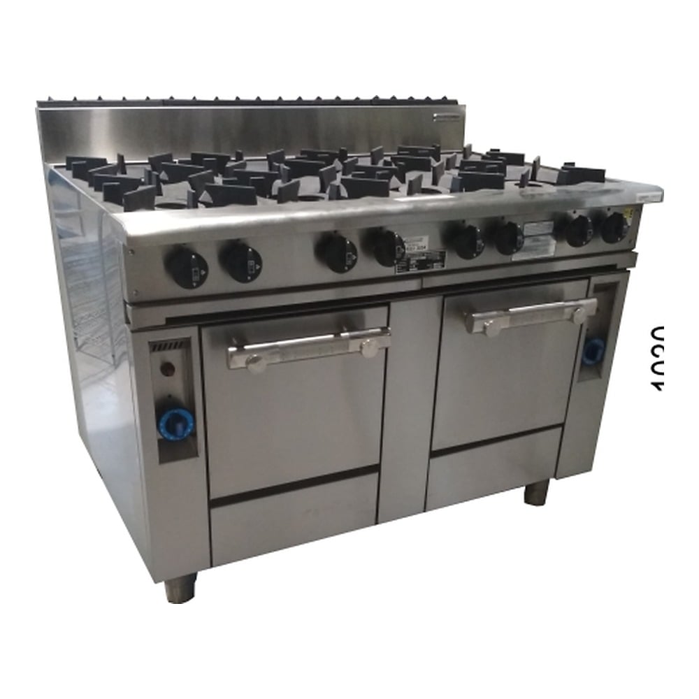 6 burners, 300mm hotplate & 2 gas ovens 8BBT-2OV-3H