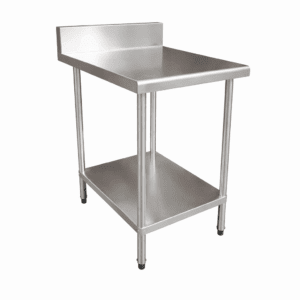 KSS BENCH WITH STORAGE SHELF UNDERNEATH AND SPLASHBACK 450MM (03-450L)