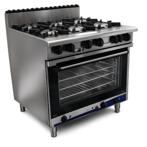 6 BURNER GAS COOKTOP WITH ROYSTON ELECTRIC CONVECTION OVEN