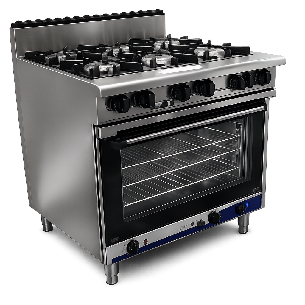 6 Burner Gas Cooktop with Royston Electric Convection Oven