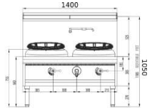 DOUBLE HOLE MAXI WOK