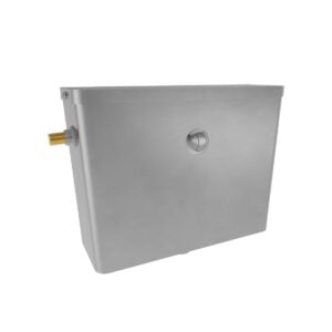 Stainless Steel Dual Flush Front Press Cistern with Left Side Entry