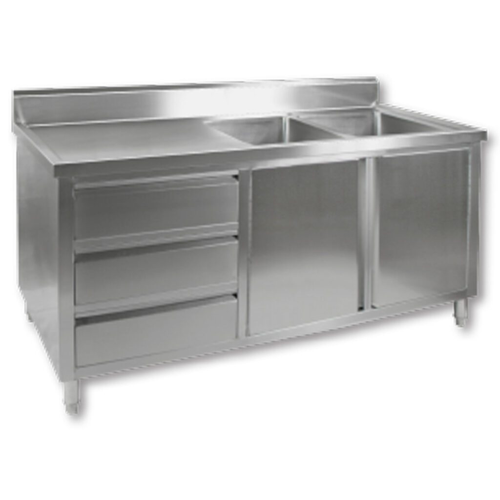 DSC-1800R-H Kitchen Tidy Cabinet with Double Right Sinks