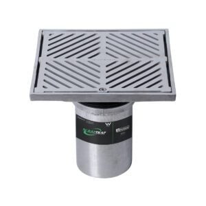 200mm Square Floor Waste Arrestor (suits 100mm pipe) (Heel Proof)