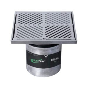 250mm Square Floor Waste Arrestor (suits 150mm pipe) (Heel Proof)