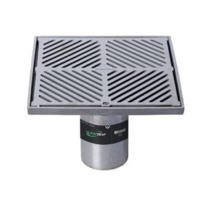 250mm Square Floor Waste Arrestor (suits 100mm pipe) (Heel Proof)
