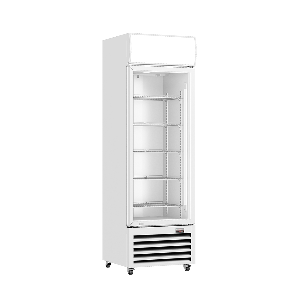 Thermaster Single Glass Door Colourbond Upright Drink Fridge White - LG-540P