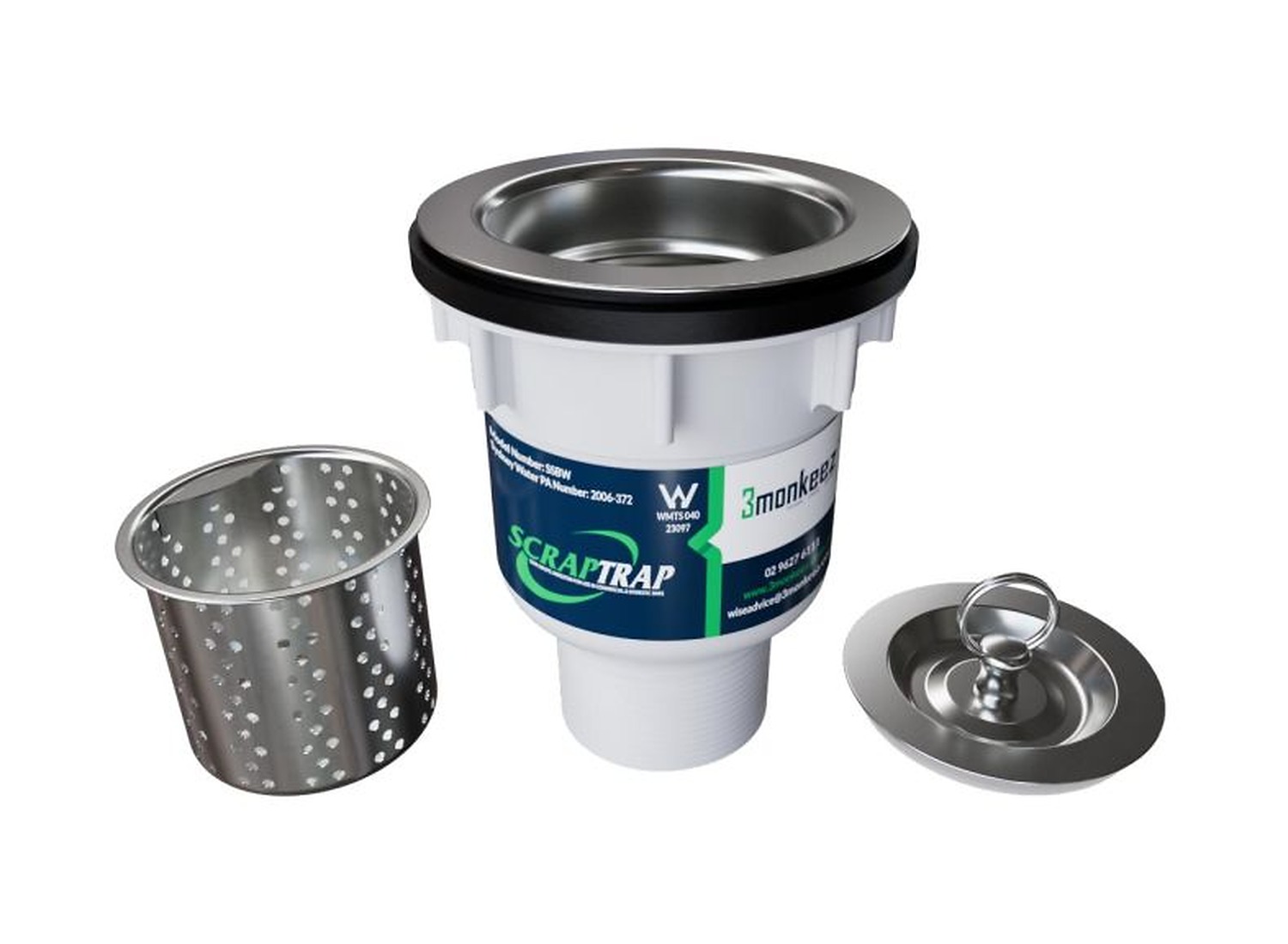 Sink Waste Arrestor-3mm Holes suits 90mm Outlet