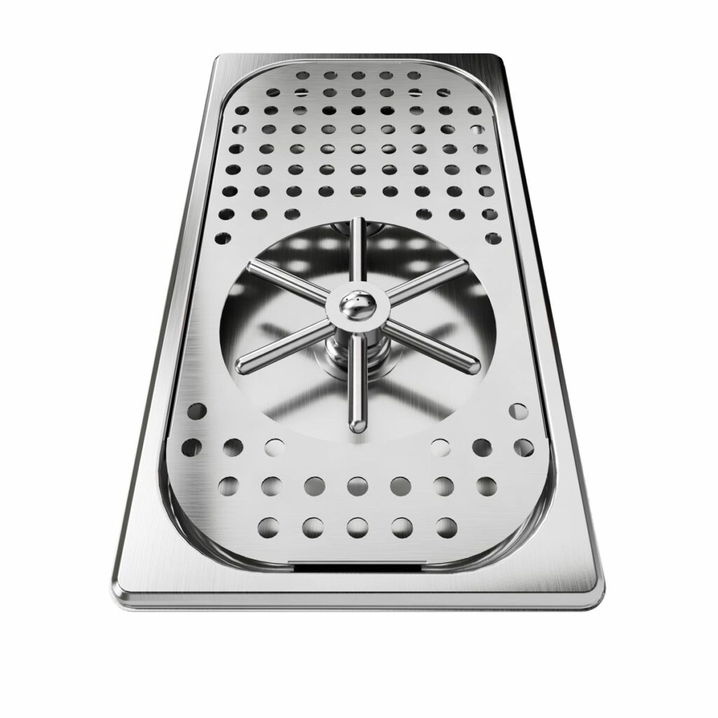 Glass/Milk Jug Rinser with Drain Tray