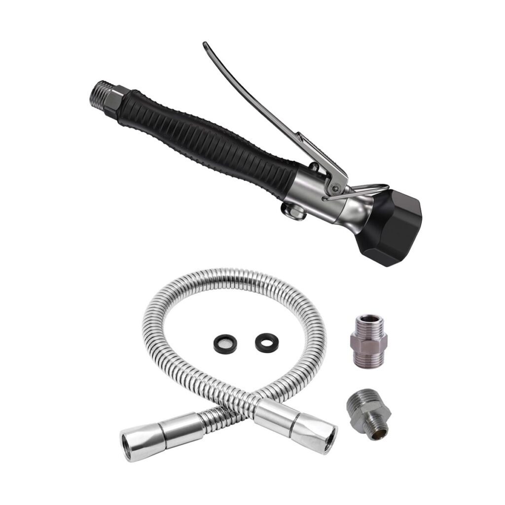 Pre Rinse Unit Hose 1000mmL - Including Adaptors and Black Trigger Gun