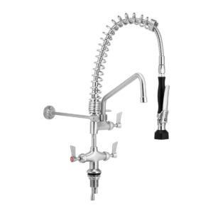 Compact Dual Bench Mount Pre-Rinse with 12" Pot Filler