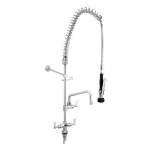Dual Bench Mount Pre-Rinse Unit with 12" Pot Filler