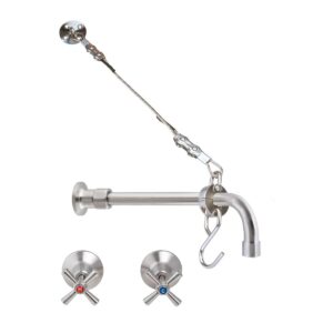 Cleaners Sink Concealed Wall Mount Spout with Wall Stops and Wall Bracket