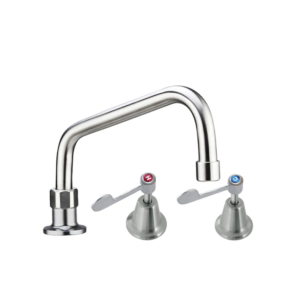Bench Mount and Basin Stops with 6" Spout