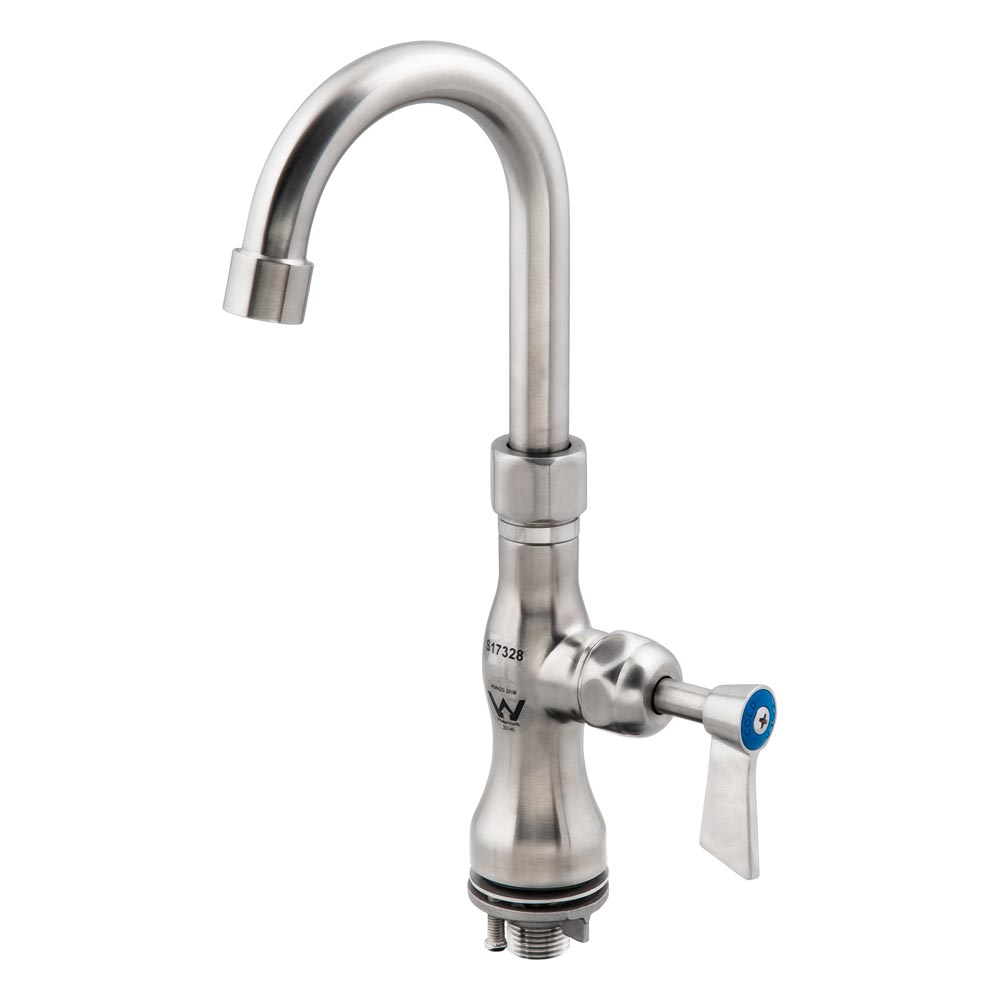 Single Control Bench Mount Body with 7" Gooseneck Swivel Spout