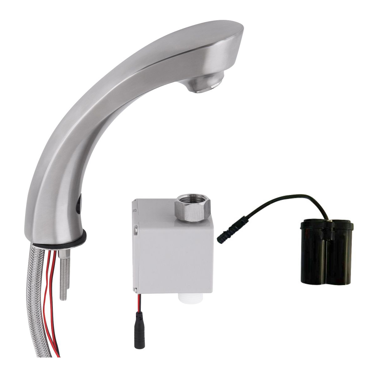 Stainless Steel Hob Mounted Sensor Tap - Battery Powered