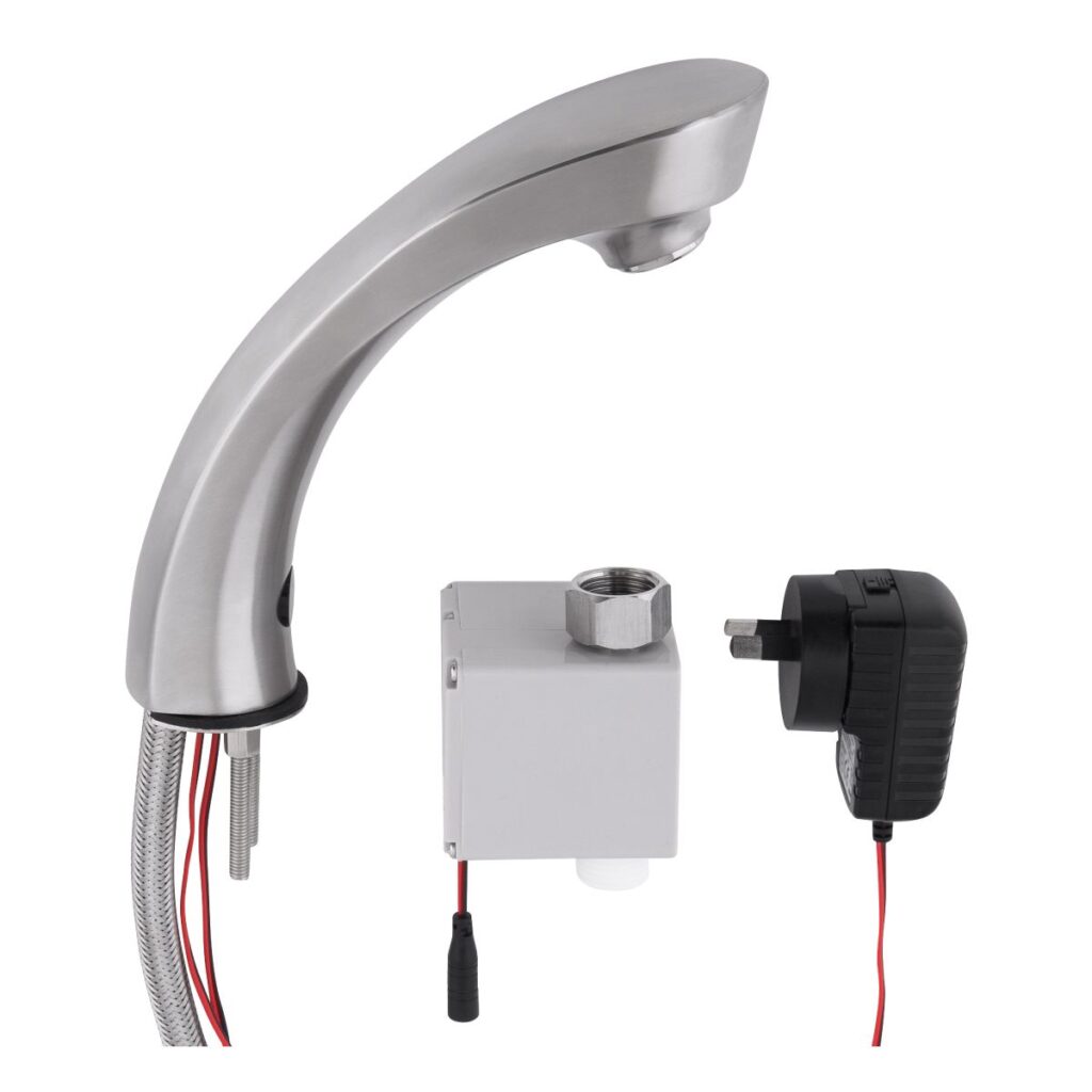 Stainless Steel Hob Mounted Sensor Tap - Mains Powered