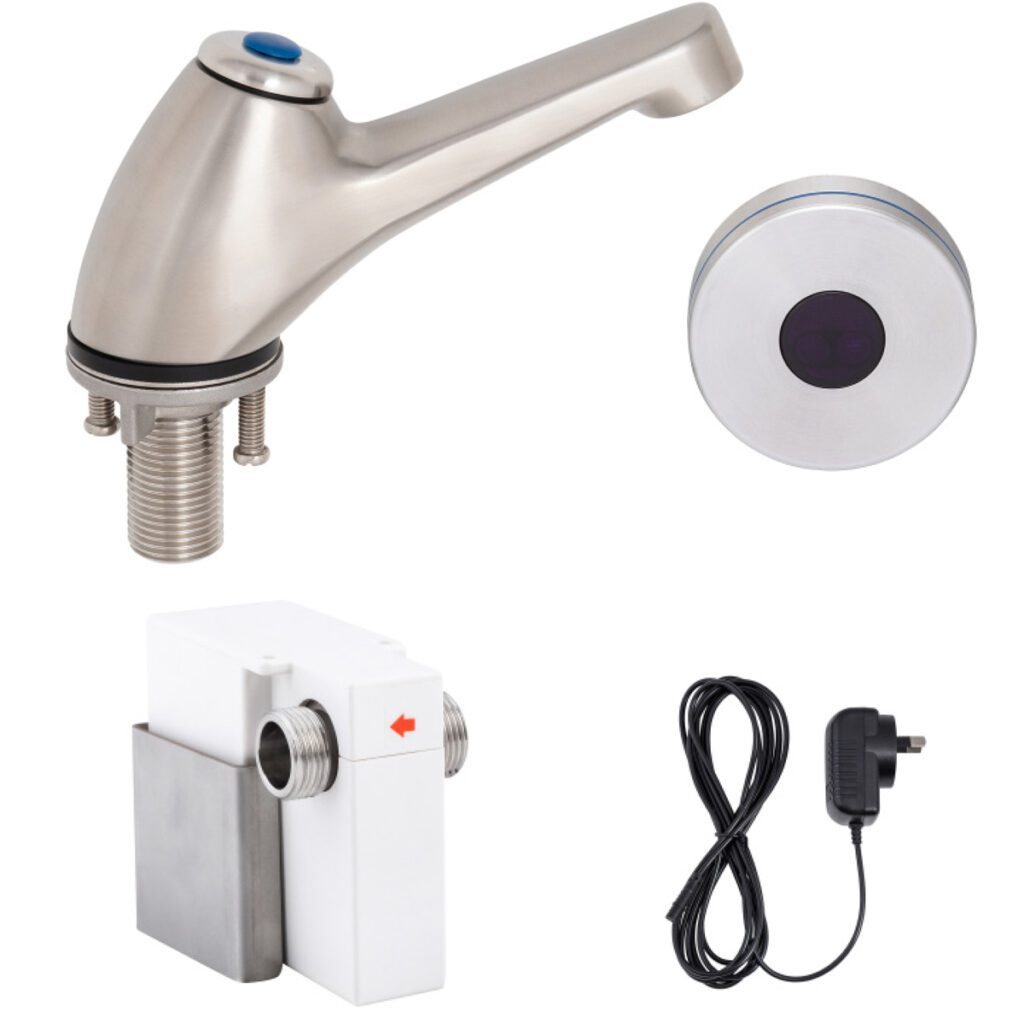Pillar Tap with Hob-Mount Sensor Mains Operated