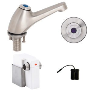 Pillar Tap with Wall-Mount Sensor Battery Operated