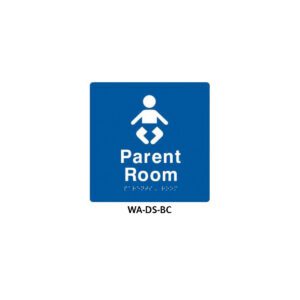 Braille Sign Parents Room (Blue)