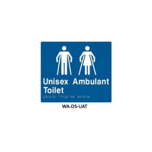 Braille Sign Unisex Accessible Toilet (Blue)