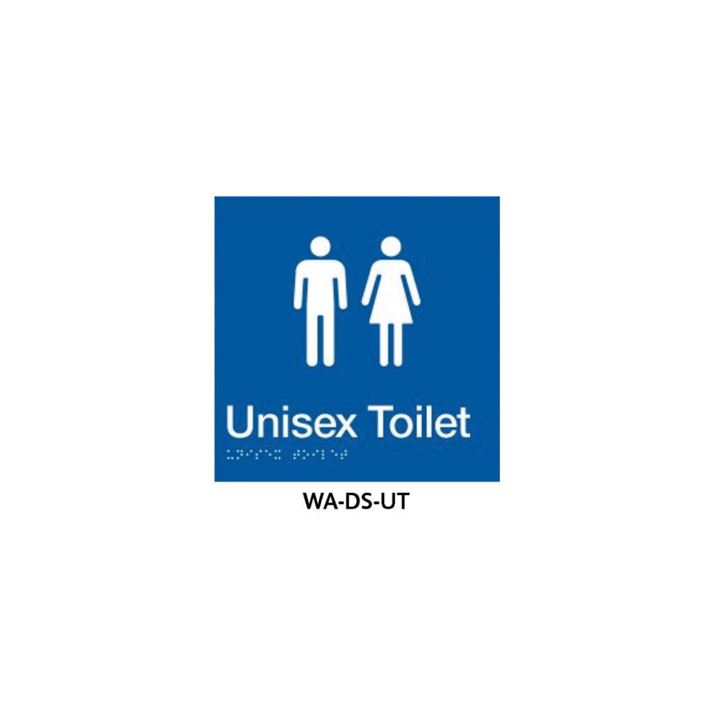 Braille Sign Unisex Toilet (Blue)