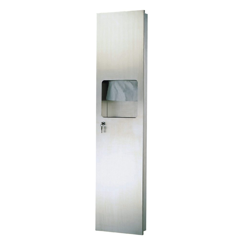 Paper Towel Dispenser With Waste Receptacle