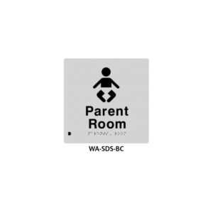 Braille Sign Parents Room (Silver)