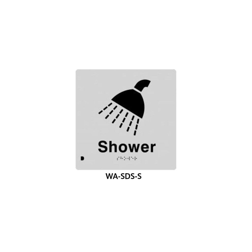 Braille Sign Shower (Silver)