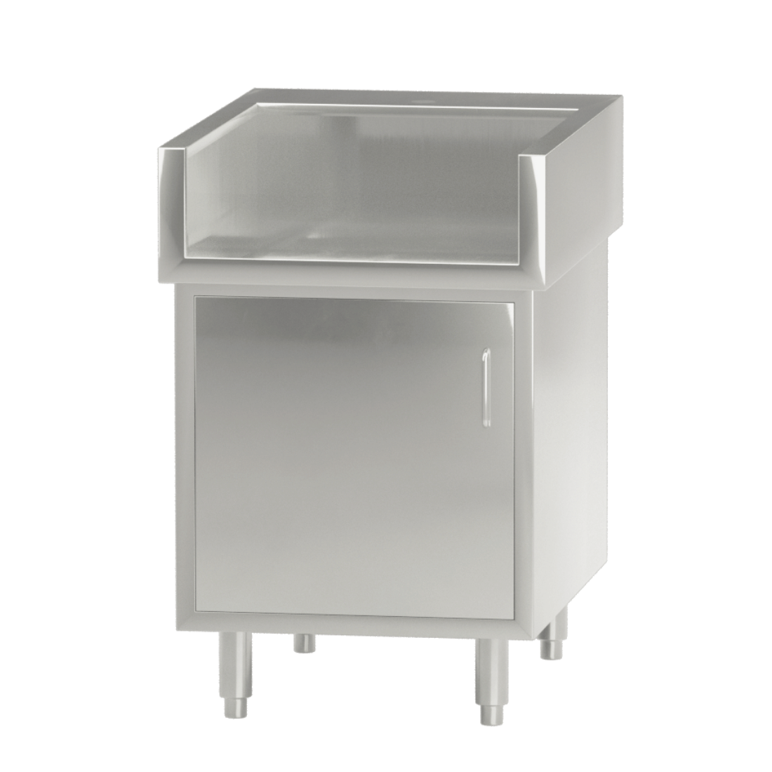 Modular System Single Door Stainless Steel Cabinet with Splash Guard - WCB8-0600