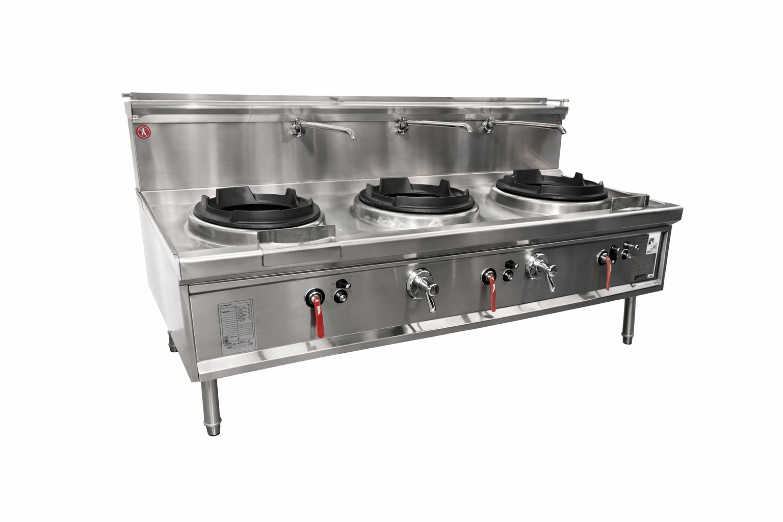Oxford Horizontal Three Hole Waterless Wok - Chimney Burner