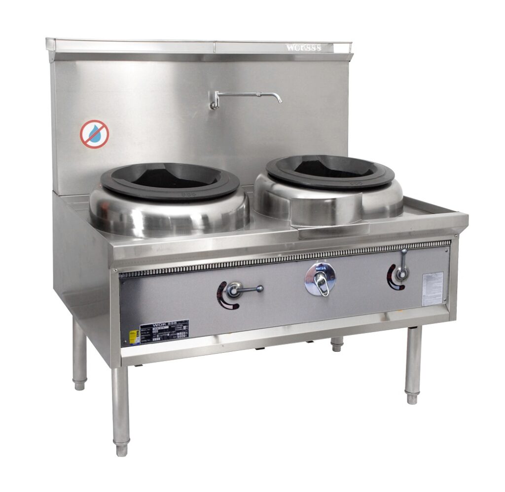 Oxford Inclined Two Hole Waterless Wok - Chimney Burner