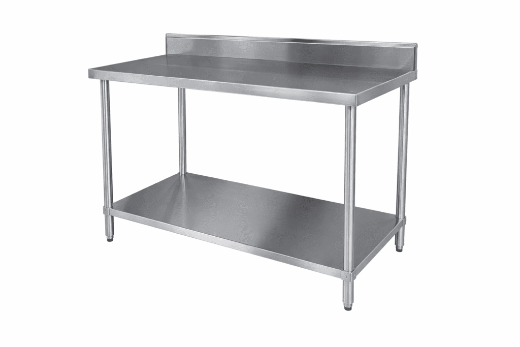 KSS 1200mm Bench with Storage Shelf Underneath and Splashback