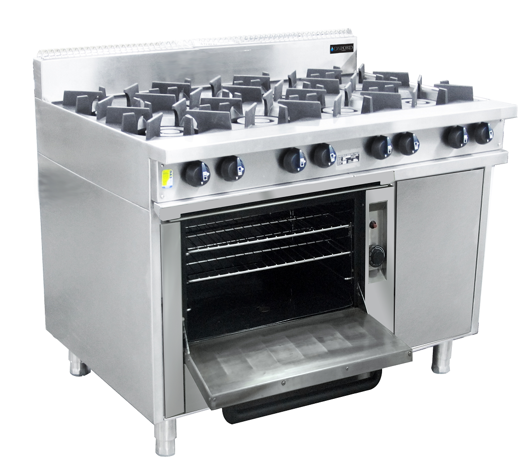 Oxford Series 8 Burner Cooktop w/ Gas Oven & Pilot Light (on left hand side)