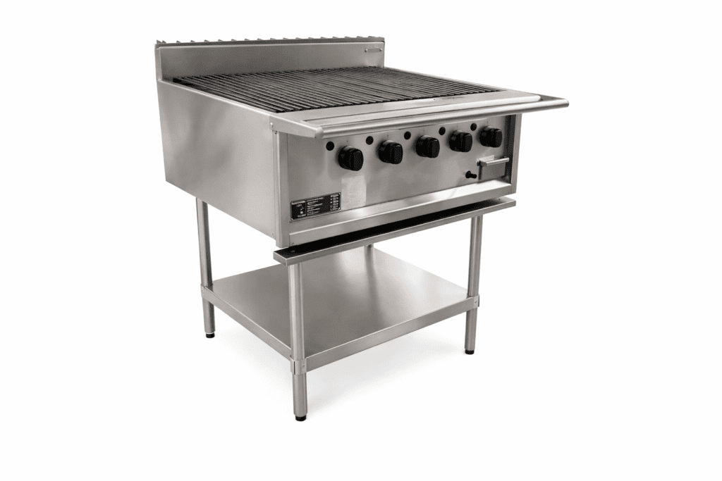 Oxford 5 Burner BBQ Chargrill with 600mm Hot Plate