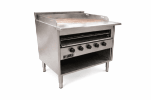 5 BURNER GRIDDLE PLATE WITH TOASTER UNDERNEATH