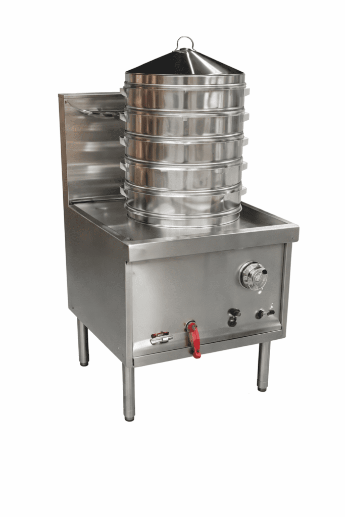 Gas Steamer 800 with Rings & Cover