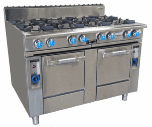 Oxford 8 Burner Gas Cooktop with 2 In-Built Gas Oven with Pilot Light