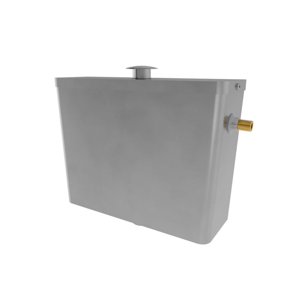 Disabled Compliant Dual Flush Stainless Steel Cistern Right Side Entry