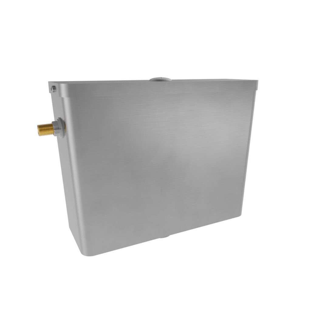Stainless Steel Dual Flush Cistern Left Side Entry
