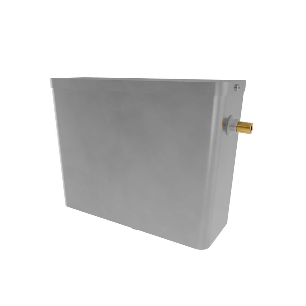 Stainless Steel Side Press Cistern with Right Side Entry