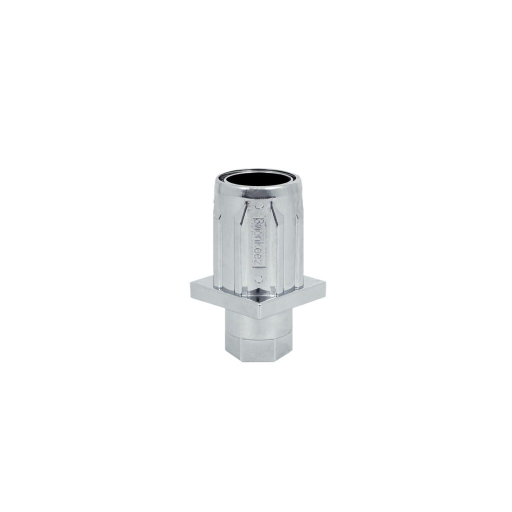 Zinc Die-Cast Chrome Plated Adjustable Hex Foot To Suit 38mm Square Tube - FH-28