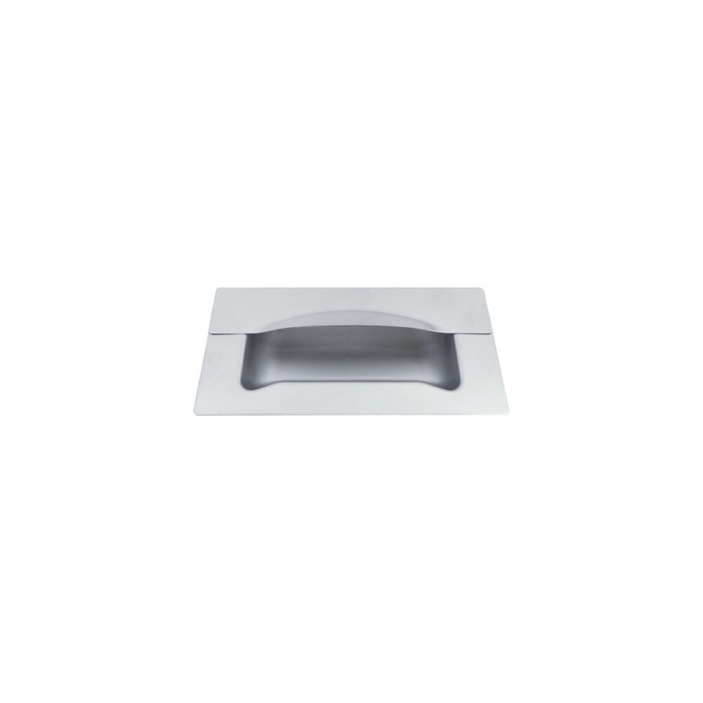 Stainless Steel Drawer Pull. Flush Mount Type With Grip. 120mm x 62mm - FH-44