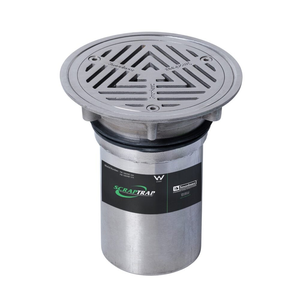 150mm Round Vinyl Floor Waste Arrestor (suits 100mm pipe) (Heel Proof)