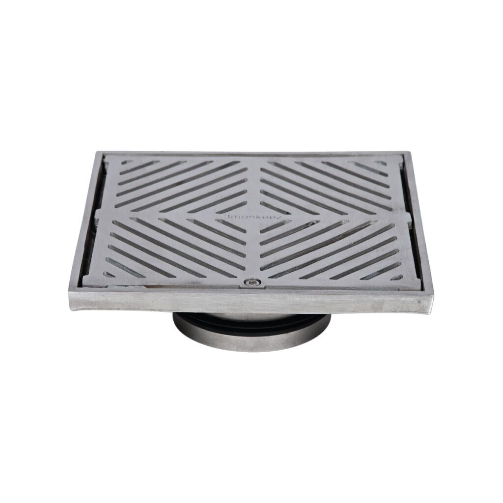 200mm Square Floor Waste (suits 100mm pipe) (Heel Proof)