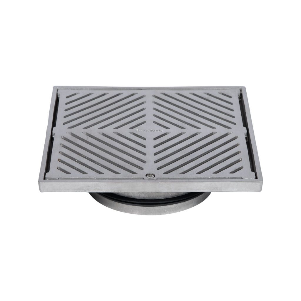 225mm Square Floor Waste (suits 150mm pipe) (Heel Proof)