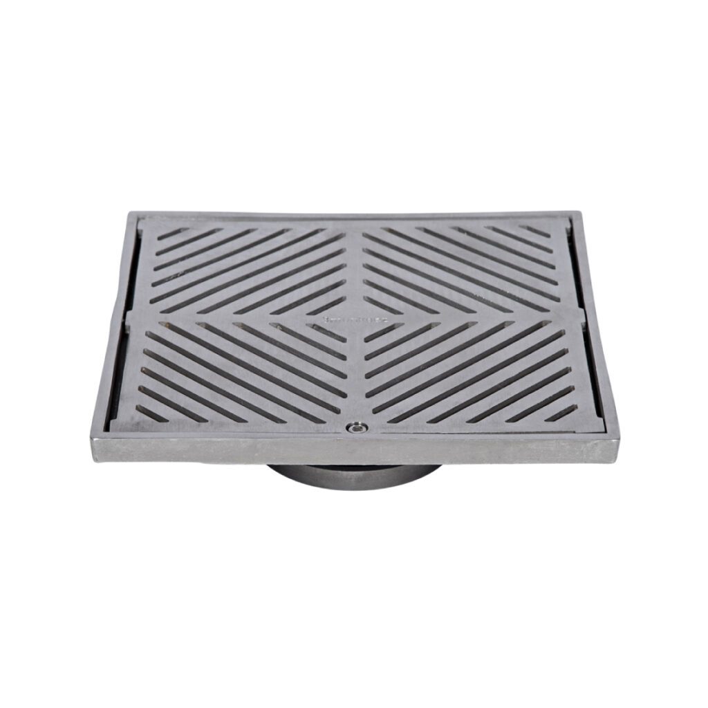 225mm Square Floor Waste (suits 100mm pipe) (Heel Proof)