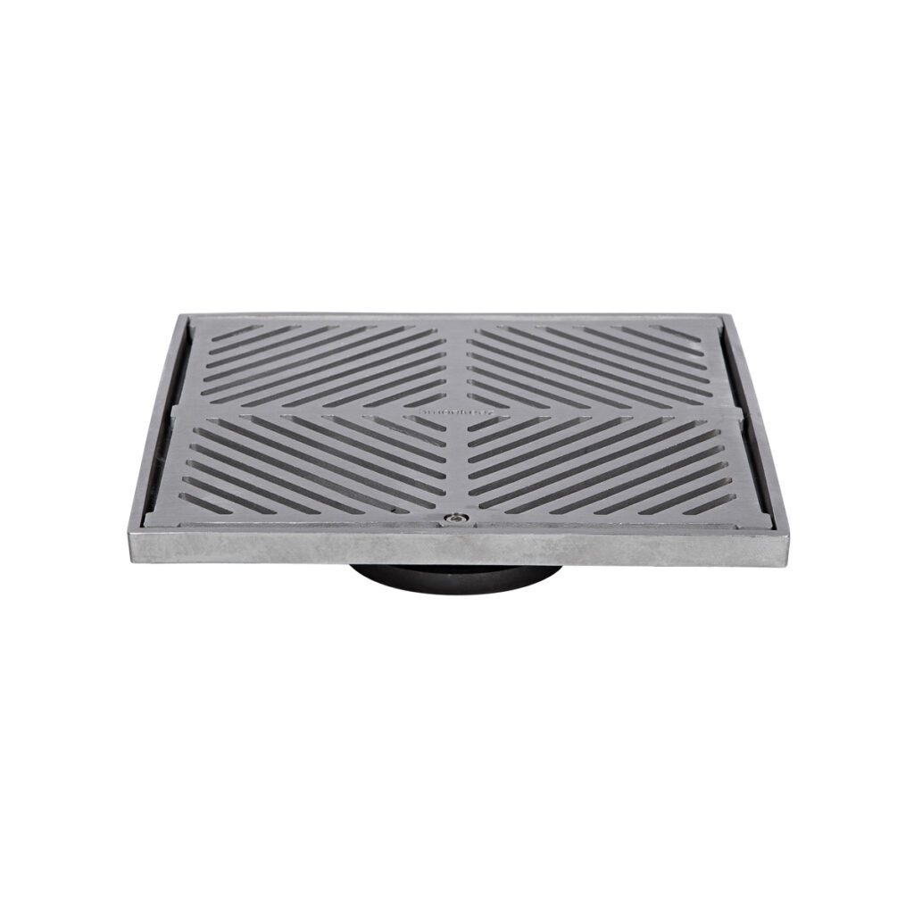 250mm Square Floor Waste (suits 100mm pipe) (Heel Proof)